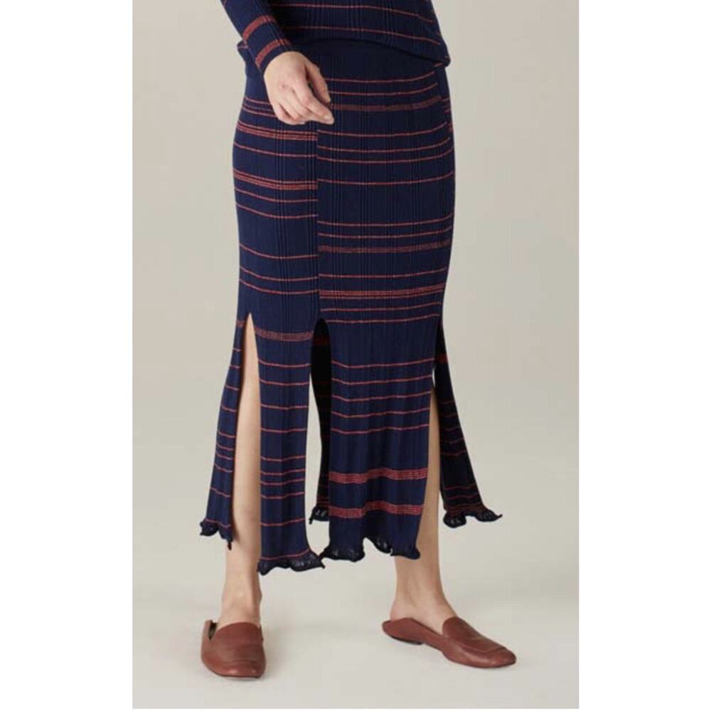 NWT NAADAM Elara Striped Skirt w/ Slits Women’s SIZE XS Retail $175